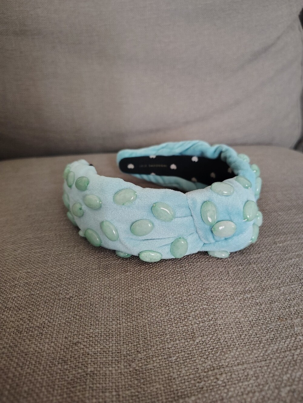 Lele Sadoughi Jade Healing Stones Headband